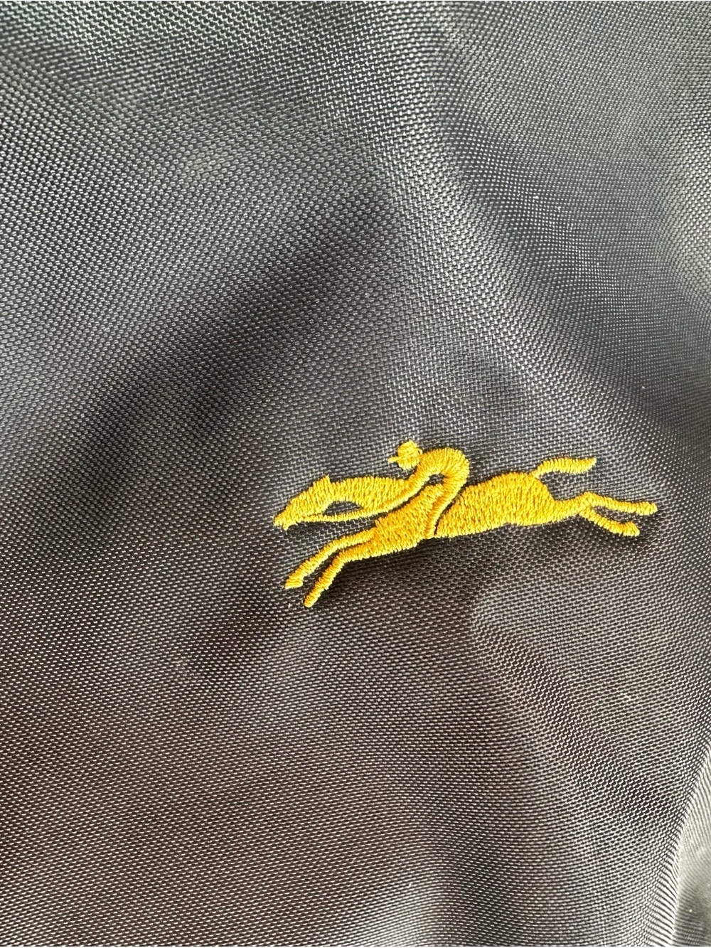 Longchamp Medium Tote Blue with Gold Pony Logo - Picture 9 of 16